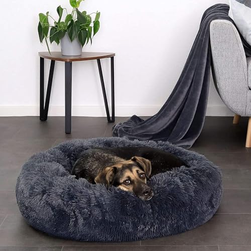 EL ÁTICO PETS Cama Perro Mediano y Pequeño. Cama para Perros. Cojin Resistente y Lavable. Cama de Pelo Largo para Gatos y Otras Mascotas Medianas. 50 x 30 cm