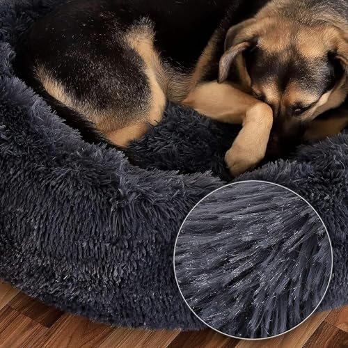 EL ÁTICO PETS Cama Perro Mediano y Pequeño. Cama para Perros. Cojin Resistente y Lavable. Cama de Pelo Largo para Gatos y Otras Mascotas Medianas. 50 x 30 cm