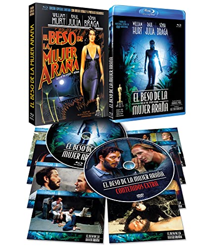 El Beso de la Mujer Araña BD + Edición Especial con DVD de Extras + Funda + 8 Postales 1985 O Beijo da Mulher Aranha (Kiss of the Spider Woman) [Blu-ray]