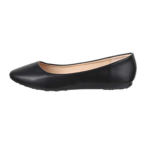 Elara Bailarina Mujer Cómodo Slip Ons Chunkyrayan Negro DY-10A Black-39