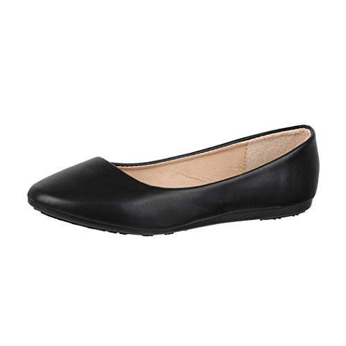 Elara Bailarina Mujer Cómodo Slip Ons Chunkyrayan Negro DY-10A Black-39