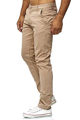 Elara Pantalón Chino Hombre Regular Slim Fit Elástico Chunkyrayan Beige MEL009-Beige-34/32