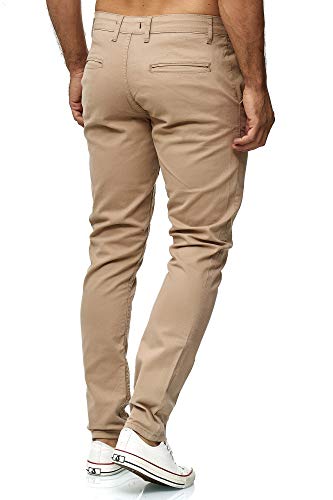 Elara Pantalón Chino Hombre Regular Slim Fit Elástico Chunkyrayan Beige MEL009-Beige-34/32