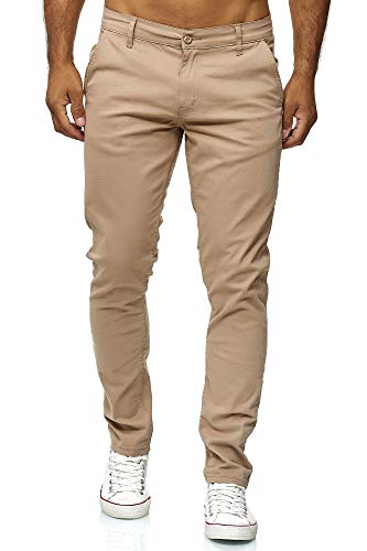 Elara Pantalón Chino Hombre Regular Slim Fit Elástico Chunkyrayan Beige MEL009-Beige-34/32