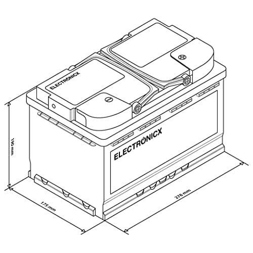 Electronicx Bateria Solar AGM 12v 100ah Marine Edition Barcos Barca Caravana Autocaravana Bateria Solar