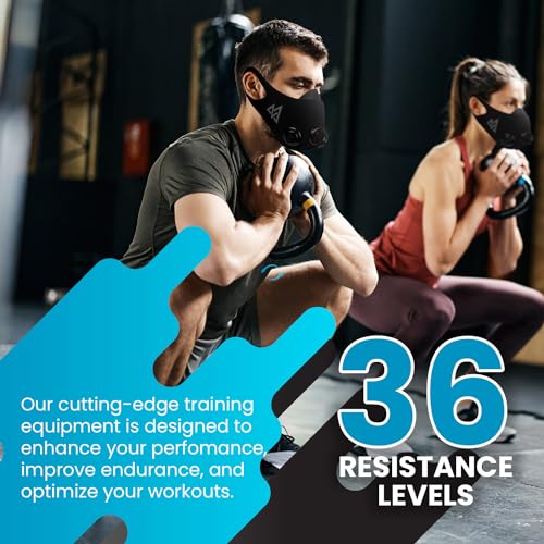 Elevation Training Mask 50-0150 - Máscara de Entrenamiento, Color Negro, Talla S