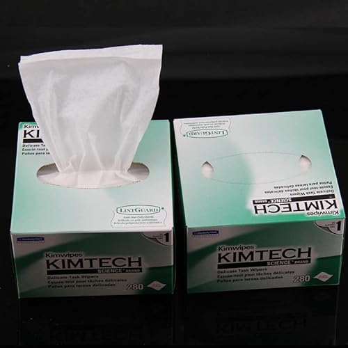 Elfcam Science Kimwipes, Delicada Tarea Limpiaparabrisas, Caja con Toallitas para Limpieza de Fibras Ópticas, Limpiador CleanWipes 280 Piezas