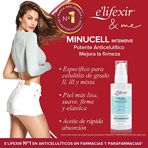 Elifexir | Aceite Minucell Intensive | Potente anticelulítico | Mejora la Microcirculación, Reduce la Celulitis II, III y Mixta, Drena y Reafirma | Con Lipo CPK y Centella asiática| 100 ml