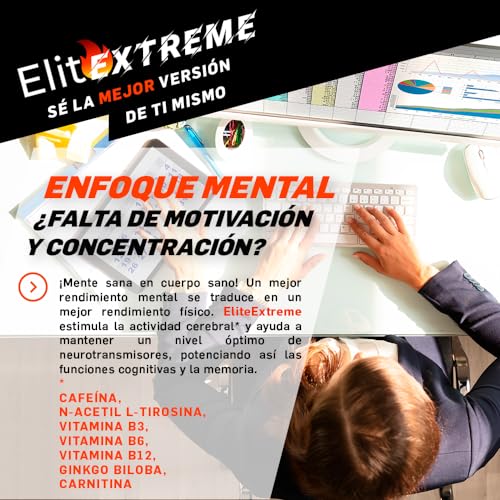 Elite Extreme Suplemento para quemar grasa. Termogénico adelgazante drenante energizante. 120 cápsulas.