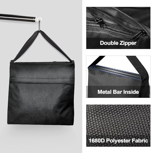 EMART 4 PCS Bolsas de Arena para Fotografía Saco de Arena de Fotos Studio Bolsa Arena Contrapeso para Sombrilla Carpa Pérgola Stands Trípode (Negro)