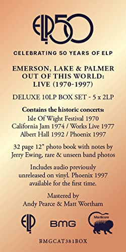 Emerson Lake & Palmer - Out Of This World Live(1970-1997) 10 LP´S [Vinilo]