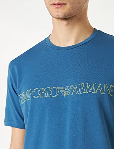 Emporio Armani Men's Mega Logo Pajamas Conjunto de Pijama, Octanium, S de los Hombres