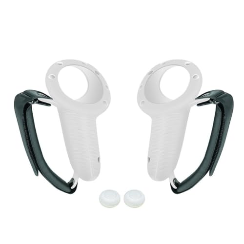 Empuñaduras de controlador para Meta Quest 3, funda protectora de silicona con correas de mano para controlador con 2 fundas de palanca de mando para Oculus Quest 3 accesorios