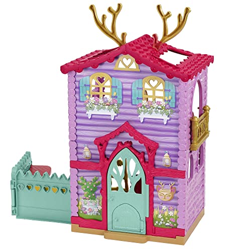 Enchantimals Casa Ciervo 2.0 con Danessa Deer Muñeca con casa de juguete, mascota y accesorios, regalo para niñas y niños +4 años (Mattel HFC41)