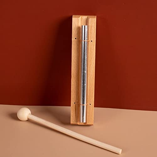 Energy Chime, Campanas Tubulares, Energy Carillón, Campana de Meditación, Percusión de Campana de Mano de Madera con Mazo, 1 Tono Hand Energy Chime para la Gestión del Aula de Meditación Yoga