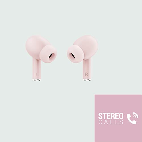 Energy Sistem Earphones True Wireless Stereo Style 2 (Auriculares Inalámbricos Micrófono Incorporado Bluetooth 5.0, Deep Bass, Estuche de Carga)- Rosa