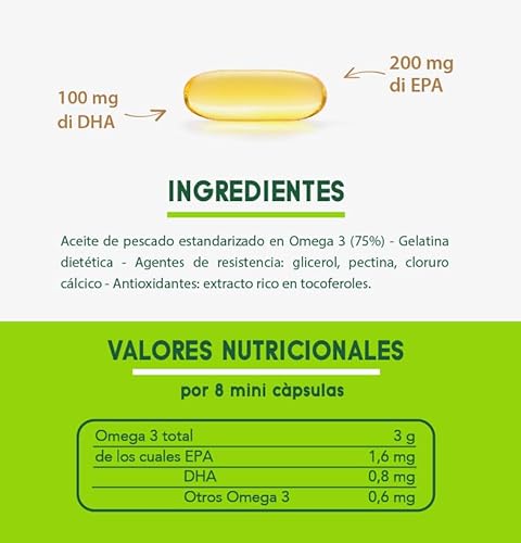 Enervit, Enerzona Omega 3 RX, Sin Retrogusto, Suplementos de Ácidos Grasos Omega 3, Cápsulas de Aceite de Pescado Omega 3, Sin Gluten, Frasco 180 Cápsulas de 0,5 g