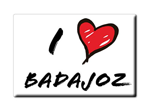 Enjoymagnets BADAJOZ Souvenir IMANES DE Nevera Reino Unido Extremadura IMAN Fridge Magnet Corazon I Love (VAR. Informal)