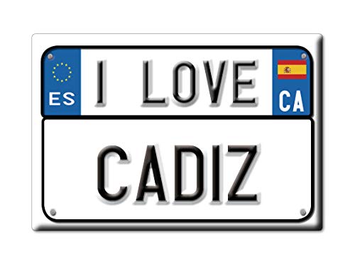 Enjoymagnets CÁDIZ Souvenir IMANES DE Nevera Reino Unido ANDALUCÍA IMAN Fridge Magnet Corazon I Love (VAR. Targa)