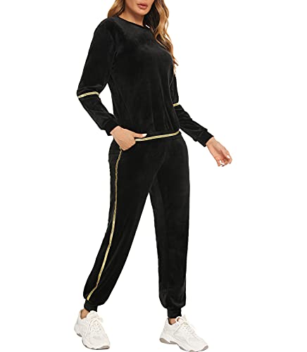 Enjoyoself Conjunto Chándal Mujer Chandal Completo Deportivo Sudadera Camiseta Manga Larga y Pantalón Casual Yoga Correr Fitness Ropa Deportiva