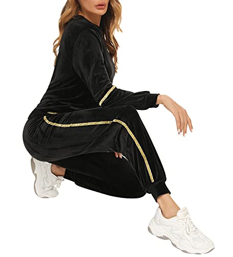 Enjoyoself Conjunto Chándal Mujer Chandal Completo Deportivo Sudadera Camiseta Manga Larga y Pantalón Casual Yoga Correr Fitness Ropa Deportiva