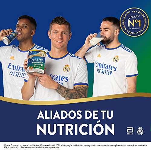 Ensure Nutrivigor Origen Vegetal  – Sabor Almendra- Complemento Alimenticio para Adultos, con HMB, Proteínas, Vitaminas y Minerales, como el Calcio- Lata de 850 g​