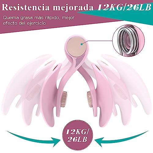 Entrenador de Cadera, Spopal Ejercitador de Piso Pélvico con 5 Bandas de Resistencia, Ejercitador Interno del Muslo para Mujeres, Entrenador Piernas para Piernas y Glúteos, Brazo, Trasero (Rosa)