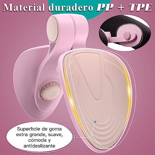 Entrenador de Cadera, Spopal Ejercitador de Piso Pélvico con 5 Bandas de Resistencia, Ejercitador Interno del Muslo para Mujeres, Entrenador Piernas para Piernas y Glúteos, Brazo, Trasero (Rosa)