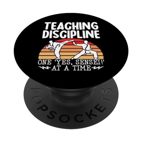 Entrenador de Karate Enseñando Disciplina Uno Sí, Sensei! A la vez PopSockets PopGrip Intercambiable