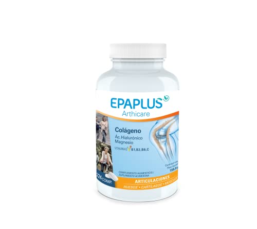 EPAPLUS Arthicare Colágeno + Ácido Hialurónico + Magnesio 224 comprimidos, Vitaminas B1, B2, B6, C, Articulaciones Fuertes y Piel Tersa