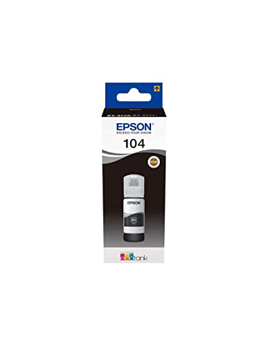 Epson C13T00P140 Tinta 104 negro, 4500 Lados EcoTank, 65 ml