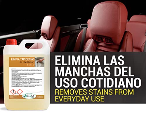 EQM SOLUCIONES QUIMICAS | ECO-113 | 5L | Limpia Tapicerias Coche Profesional | Elimina Manchas del Uso Cotidiano y Malos olores | Ideal para alfombras, tapicerías, moquetas, Cinturones de Seguridad