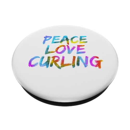 Equipo de Curling Paz Amor Curling PopSockets PopGrip Intercambiable