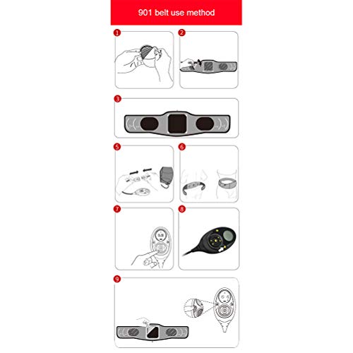 Equipo de Ejercicio de Entrenador Abdominal EMS, Cinturón Muscular Abdominal, Entrenador Abdominal, Máquina de Estimulación Eléctrica, Cinta de Entrenamiento Abdominal, Correa Muscular(Negro)