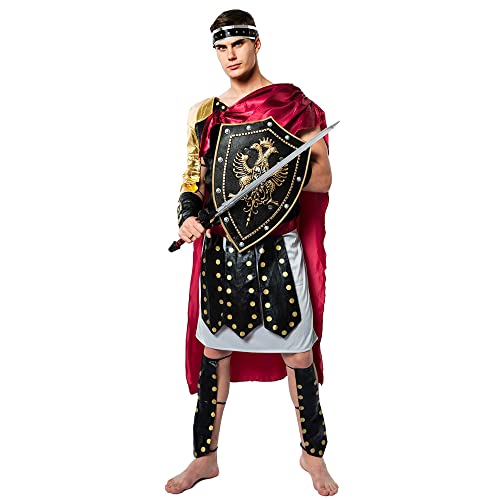 EraSpooky Disfraz De Cosplay De Guerrero Romano Adulto Traje de Gladiador Para Fiesta De Hombre Ropa Divertido De Halloween