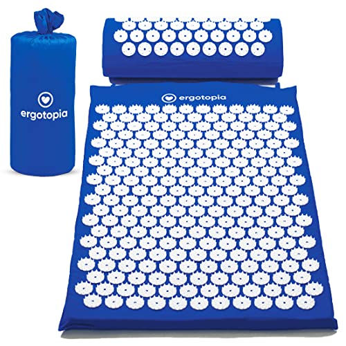 Ergotopia® Set de Esterilla de Acupresión con Cojín - Esterilla de Masaje para relajar los Músculos y Mejorar la circulación sanguínea