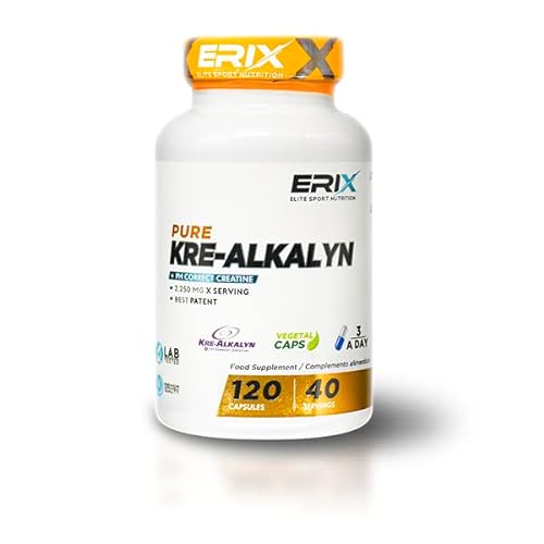 ERIX NUTRICION | KRE-ALKALYN 120 CAPS | CREATINA KREALKALINA | Ideal para Deportistas | Complemento para Aumentar la Fuerza | Absorción Mejorada | Ayuda Aumentar Masa Muscular