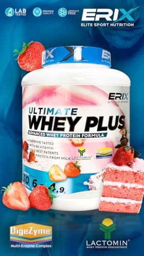 ERIX NUTRICION | PACK WHEY PLUS 2KG + CREATINA 300 GR + MULTIVITAMINICO 30 caps + SHAKER REGALO! (Fresa)