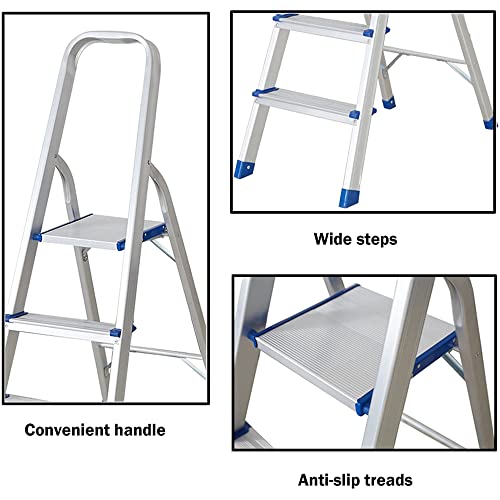 Escalera Aluminio Plegable Tijera Ligera 3 Peldaños Treppe