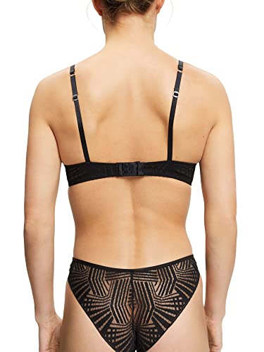 ESPRIT Seasonal Lace CLAS.Push Sujetador Push Up, Negro, 85A para Mujer