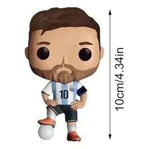 Estatua de superestrella de fútbol de 10 cm, adornos de fútbol para niños, regalos para fanáticos, figura de vinilo coleccionable, idea de regalo, juguetes para niños y adultos, figura modelo para