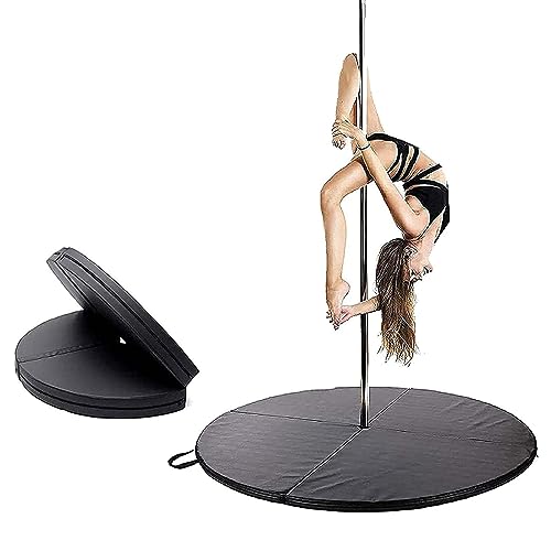 Esterilla de choque para estudios y uso doméstico, cojín de seguridad definitivo para pole dance, ejercicio de yoga, gimnasia de fitness, tapetes redondos para bastones de baile