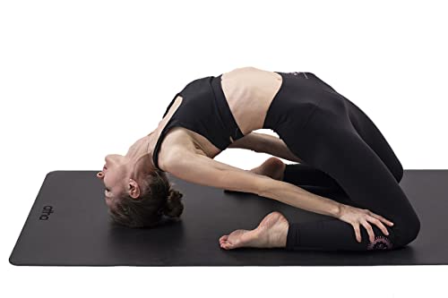 Esterilla de Yoga atha® PRO 4.2 mm | Máxima Estabilidad y Adherencia | Materiales Ecológicos y Duraderos | Incluye Cinta (Negro)