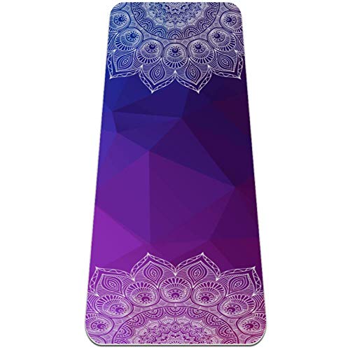 Esterilla De Yoga Mandala Clásico (104) Esterilla Deporte Antideslizante TPE Ecológica Gruesa Esterilla Pilates 6 mm con Bolsa De Yoga 183x61cmx0.6cm