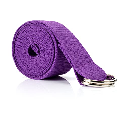 Esterilla yoga antideslizante con Bloque, Cinturon y Cinta - tapete fitness, colchoneta para deporte