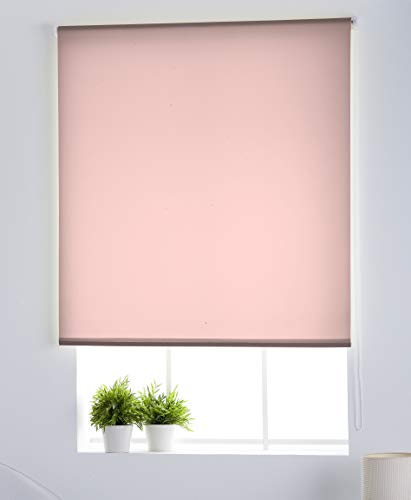 Estoralis Gove | Estor Enrollable translúcido Liso - 130 x 235 cm (Ancho por Alto) | Tamaño aproximado de la Tela 127 x 230 cm | Estores para Ventanas | Color Rosa