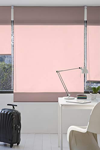 Estoralis Gove | Estor Enrollable translúcido Liso - 130 x 235 cm (Ancho por Alto) | Tamaño aproximado de la Tela 127 x 230 cm | Estores para Ventanas | Color Rosa