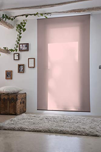 Estoralis Gove | Estor Enrollable translúcido Liso - 130 x 235 cm (Ancho por Alto) | Tamaño aproximado de la Tela 127 x 230 cm | Estores para Ventanas | Color Rosa