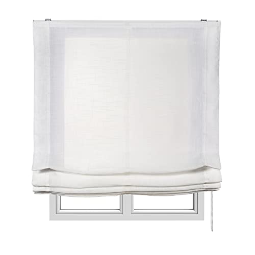 Estores Basic - Estor Pachetto, Estor Plegable sin Varillas, Estor paqueto Blanco, 120x175cm