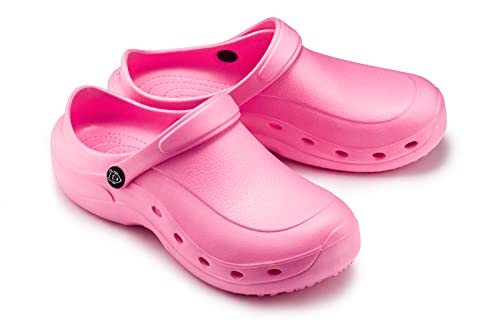 ESTRO Zuecos Sanitarios Mujer Goma - Unisexo Zuecos Hombre Zapatillas Verano Hombre Zuecos Mujer Goma Ligero Sandalias Mujer F92 (40, Pink)